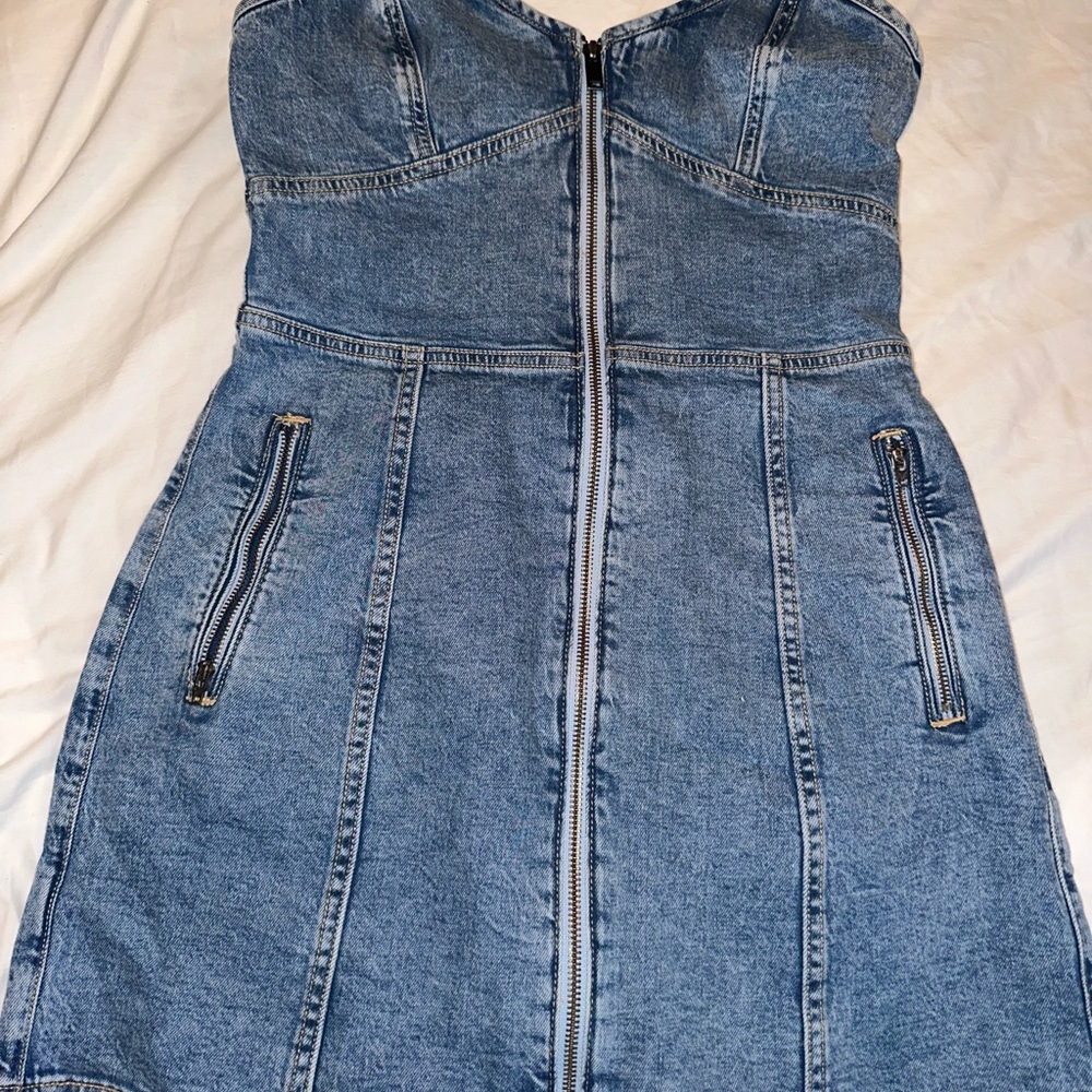 Denim Zipper Dress